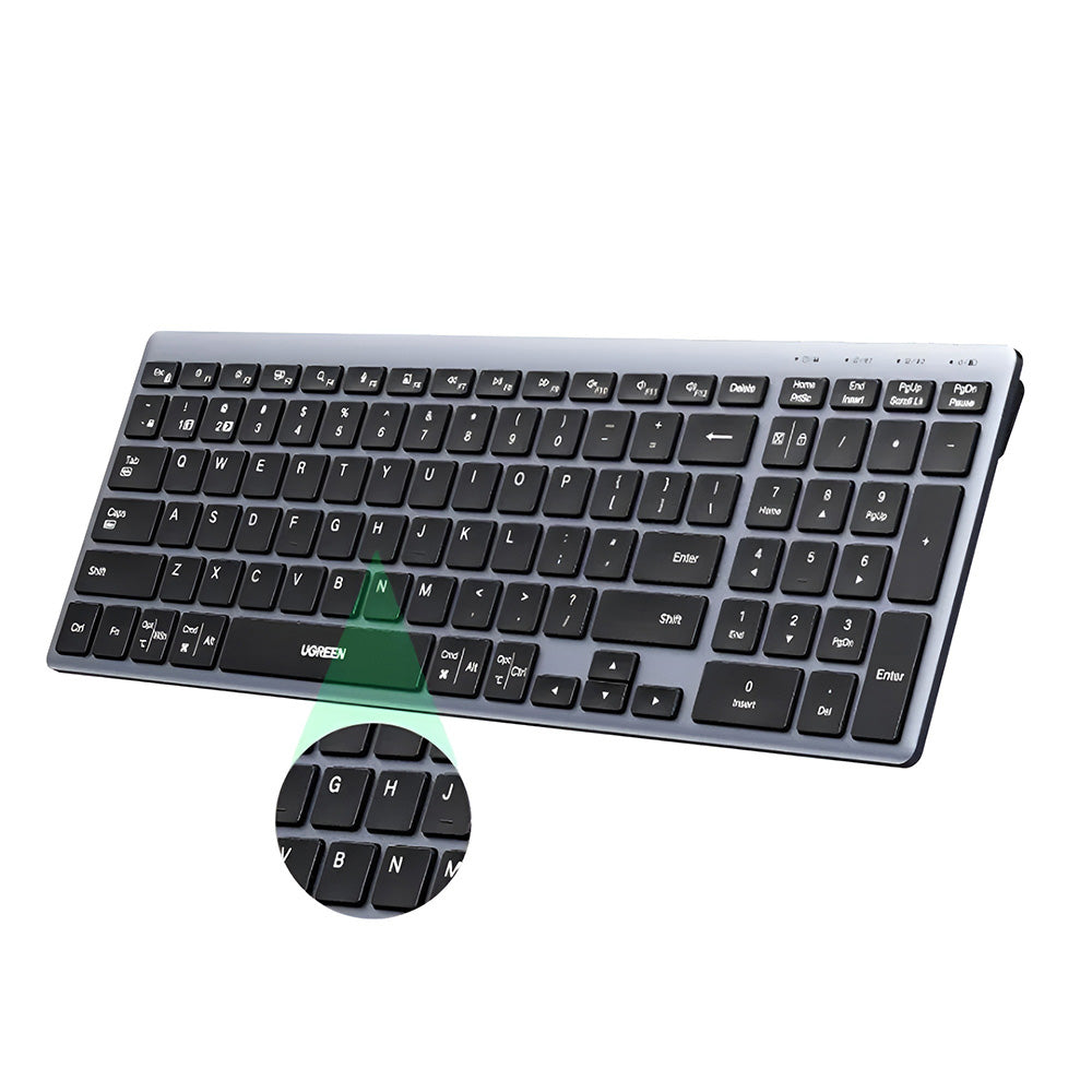 Teclado inalámbrico UGREEN K552 (75163), BT / Wi-Fi, Negro