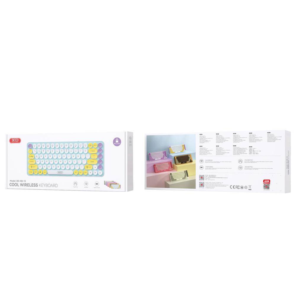 Teclado inalámbrico XO Design KB-12, BT / Wi-Fi, Morado