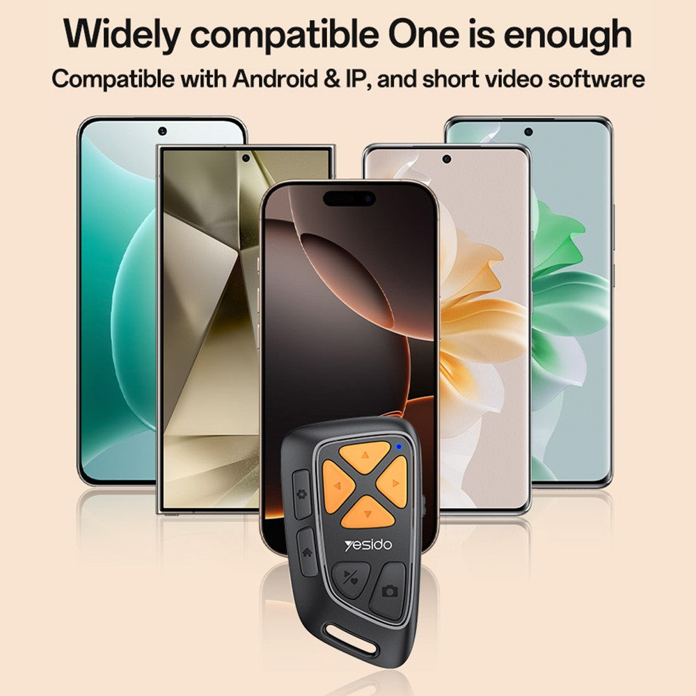 Mando a Distancia Bluetooth Multimedia Yesido SF25, Negro