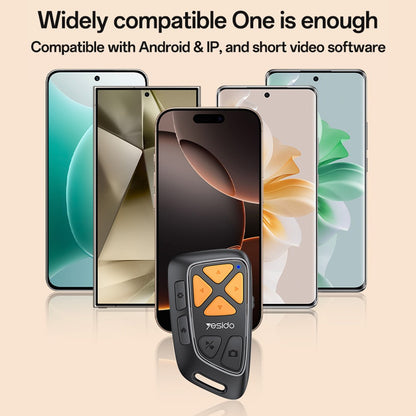 Mando a Distancia Bluetooth Multimedia Yesido SF25, Negro