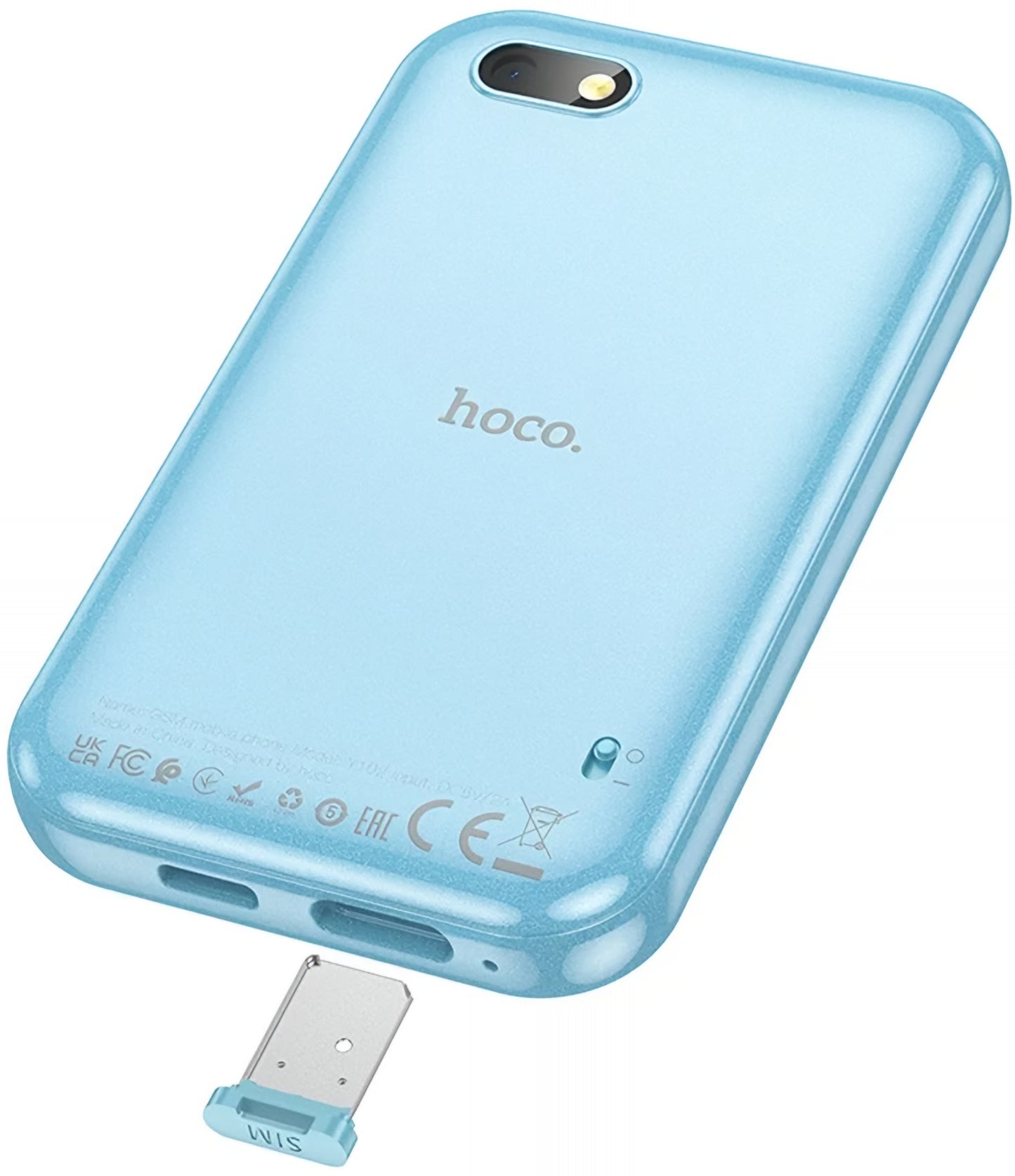 Teléfono Móvil HOCO Y102 Kids, 2G, Pantalla 2.8 pulgadas, Azul
