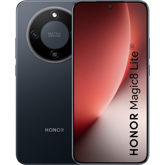 Teléfono Móvil Honor Magic8 Lite 5G Dual SIM, 512GB, 8GB, Midnight Black 5109BYRB