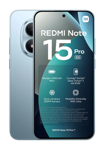 Teléfono Móvil Xiaomi Redmi Note 15 Pro 5G, 512GB, 8GB, Glacier Blue