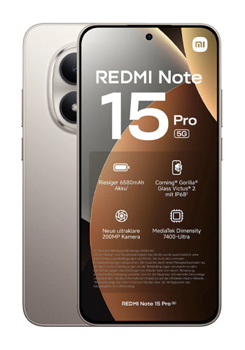 Teléfono Móvil Xiaomi Redmi Note 15 Pro 5G, 256GB, 8GB, Titanium MZB0LZLEU