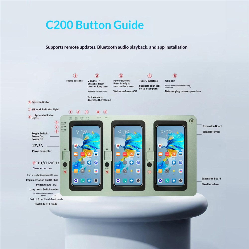 Tester de pantalla DLN C200 para Apple iPhone X - Serie 15 Plus