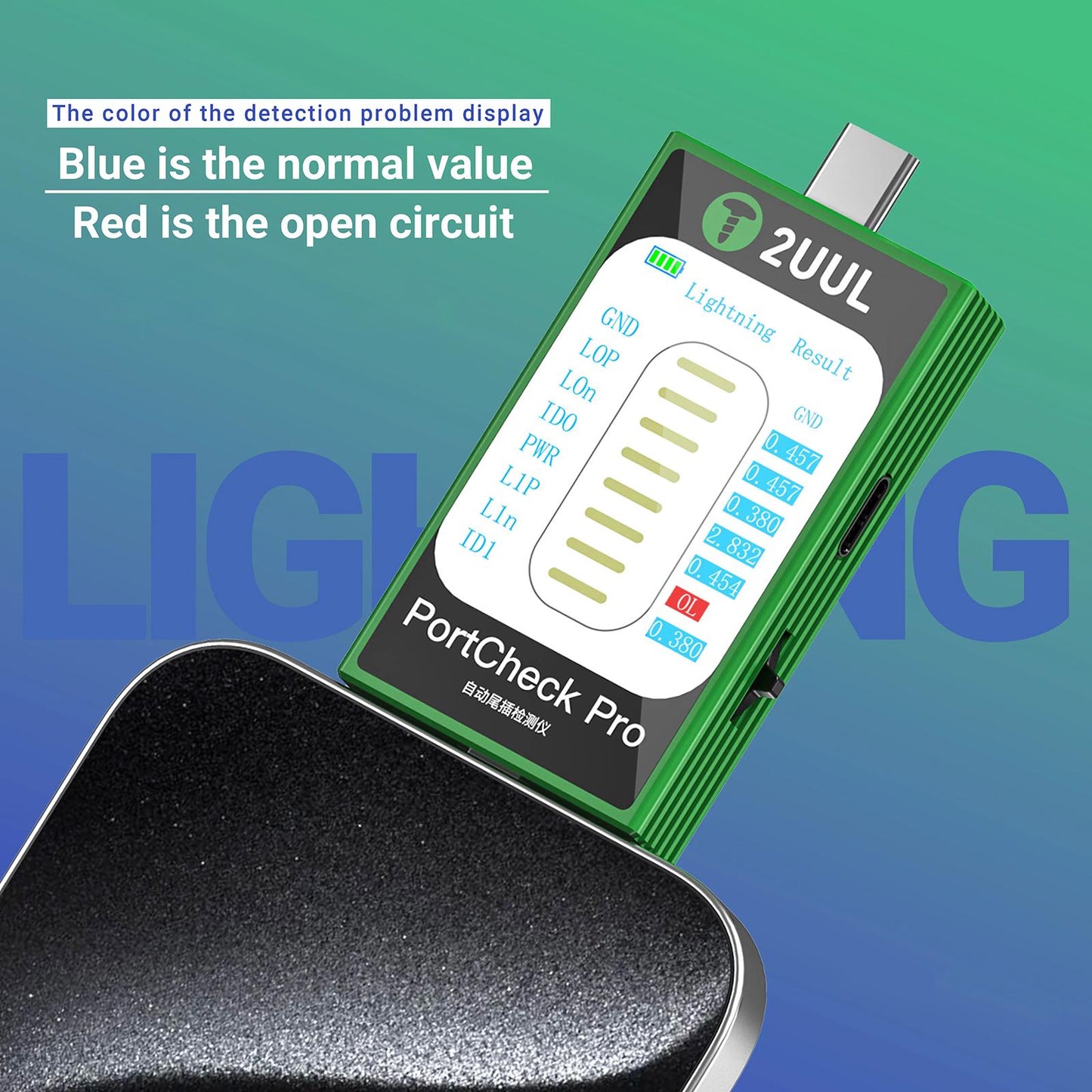 Tester de Servicio 2UUL PW31, Lightning / USB-C