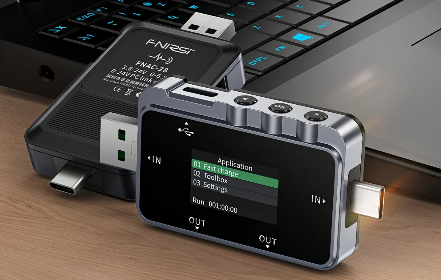 Tester de Servicio Fnirsi FNAC-28, USB-A / USB-C