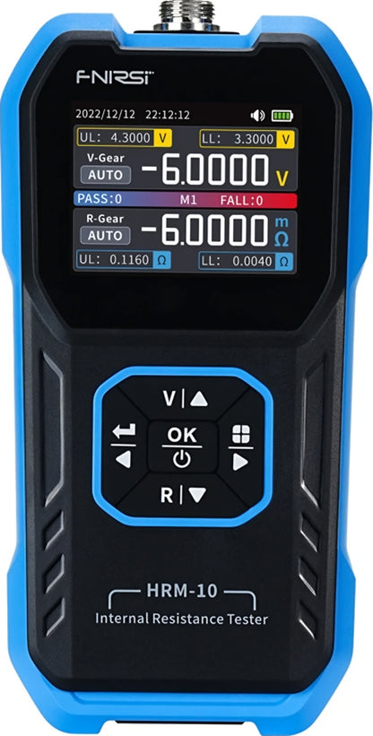 Tester de Servicio Fnirsi HRM-10 para medición de resistencia interna y tensión de batería/acumulador