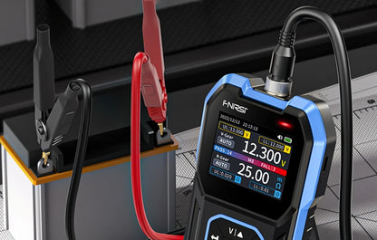 Tester de Servicio Fnirsi HRM-10 para medición de resistencia interna y tensión de batería/acumulador