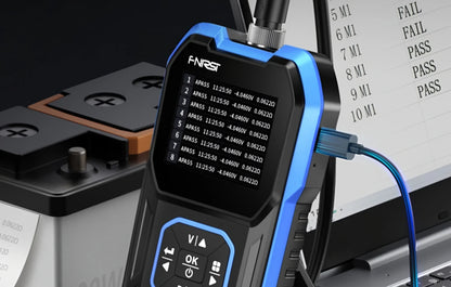 Tester de Servicio Fnirsi HRM-10 para medición de resistencia interna y tensión de batería/acumulador