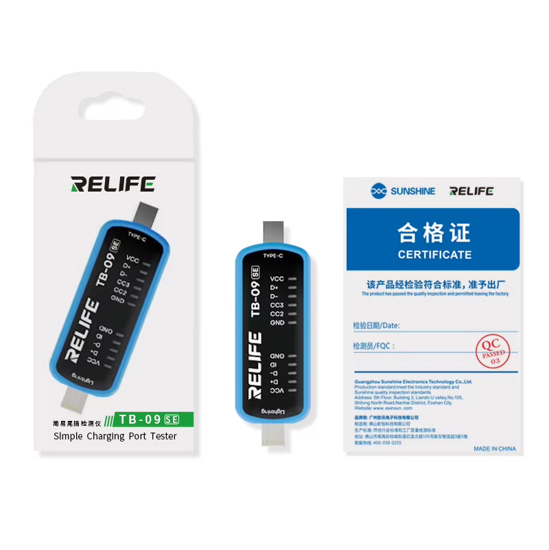 Tester de Servicio Relife TB-09 SE, Lightning / USB-C