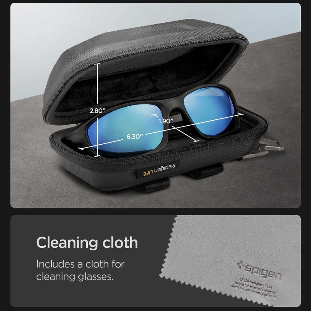 Estuche para Gafas Spigen LF520, 224.8mm x 86.9mm x 69.9mm, Negro ACS09444
