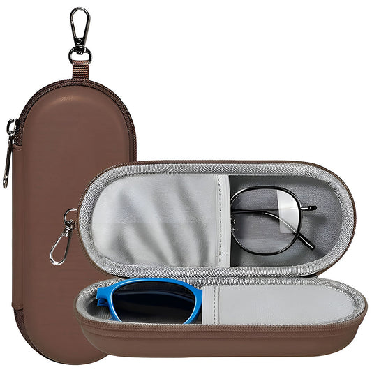 Funda para gafas Techsuit ETJ3, 165mm x 65mm x 40mm, Marrón