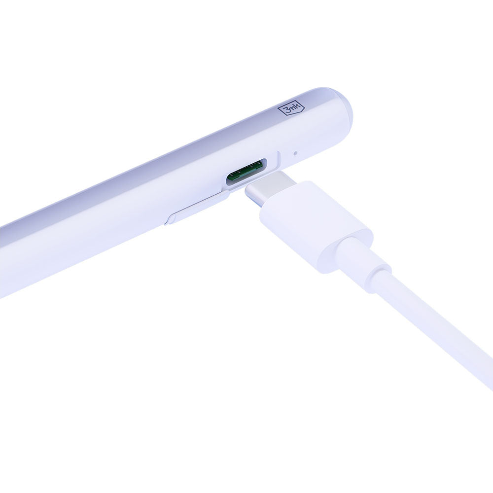Touch Pen 3MK Wonder para Apple iPad, Versión Activa, Blanco