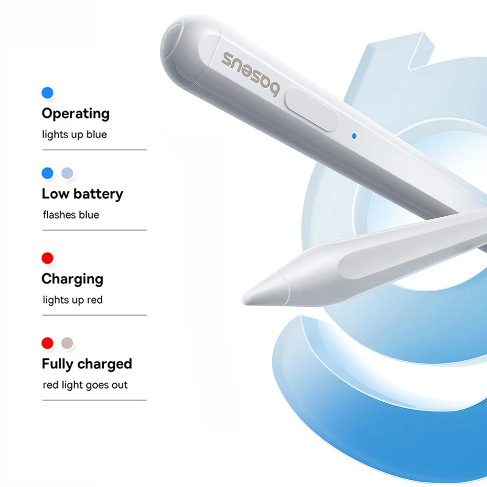 Touch Pen Baseus Smooth Writing 2 Series para Apple iPad, Versión Inalámbrica Activa, Blanco P80015802213-03