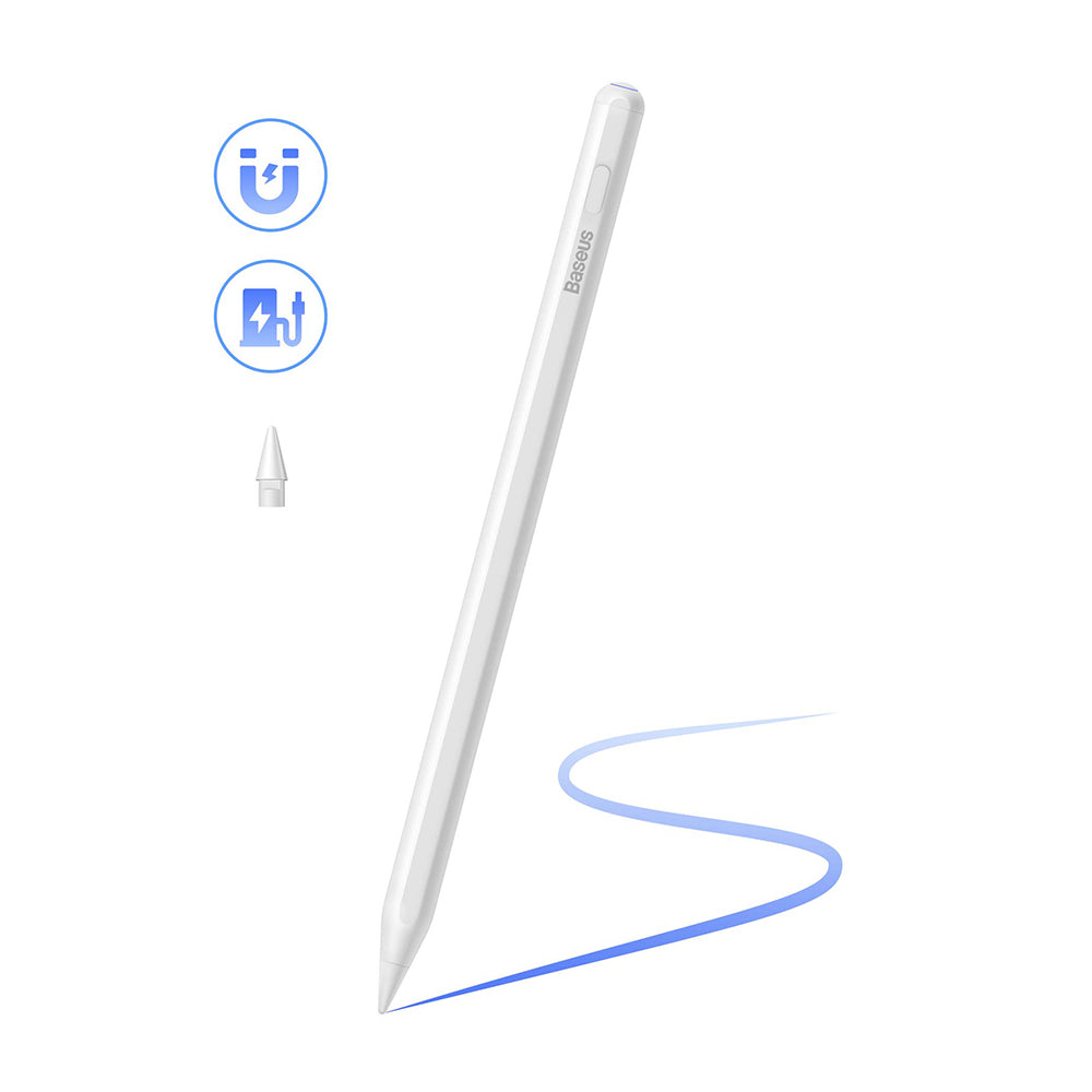 Touch Pen Baseus Smooth Writing 2 Series for Apple iPad, Active Wireless Version, White SXBC080102