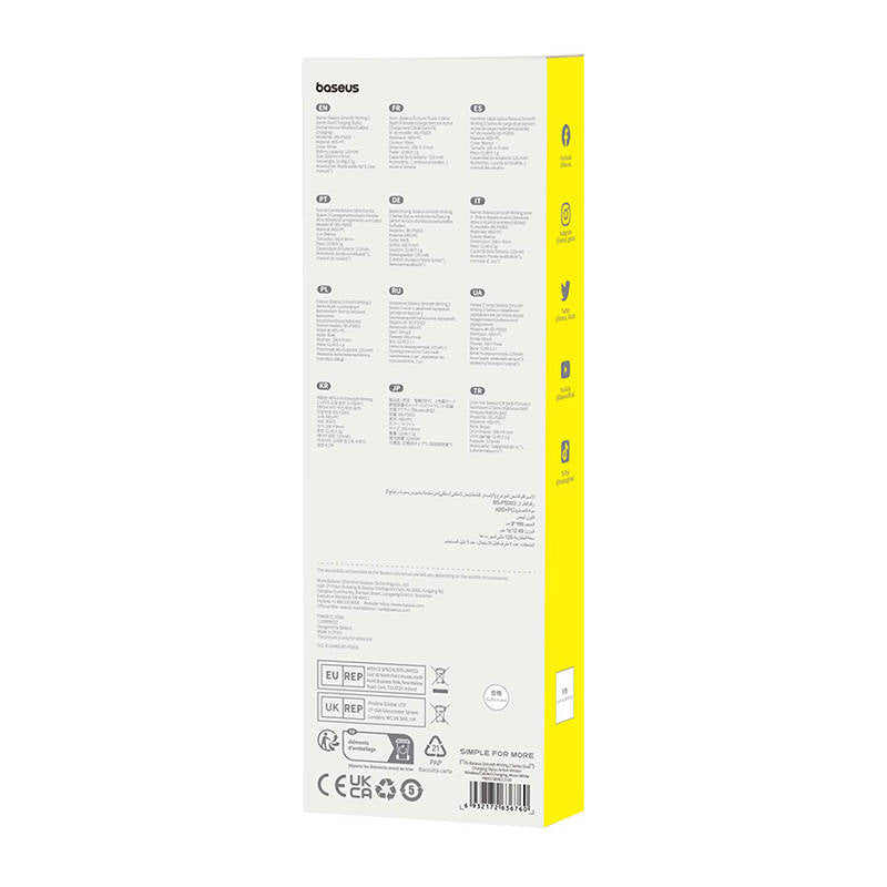 Touch Pen Baseus Smooth Writing para Apple iPad, Versión Wireless & Wired Activa, Blanco C40169009123-00