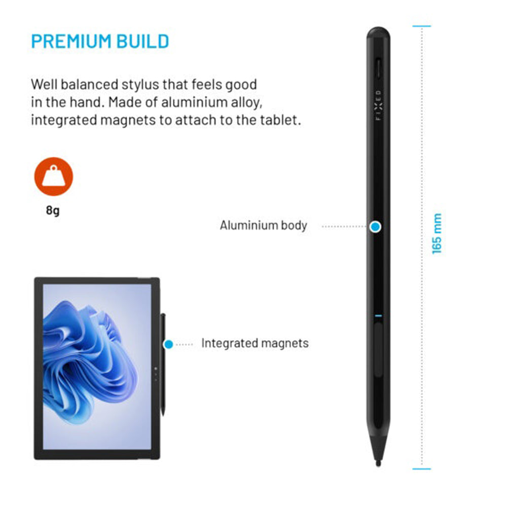 Touch Pen Fixed Graphite Active para dispositivos con soporte MPP, Negro