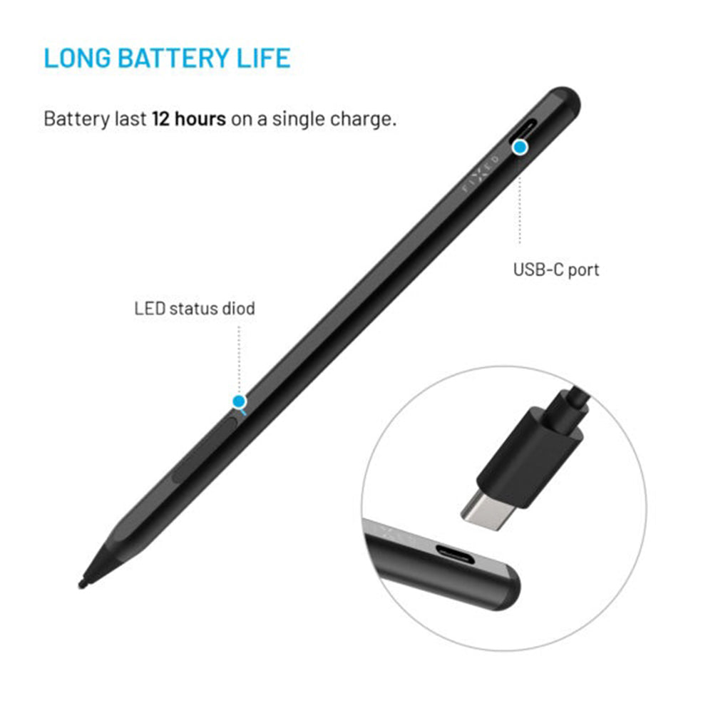 Touch Pen Fixed Graphite Active para dispositivos con soporte MPP, Negro