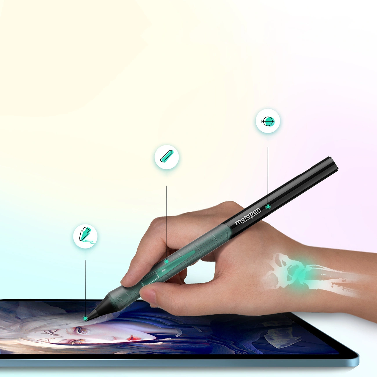Touch Pen Metapen D1 para Apple iPad, Versión Activa, Negro ME-APP452