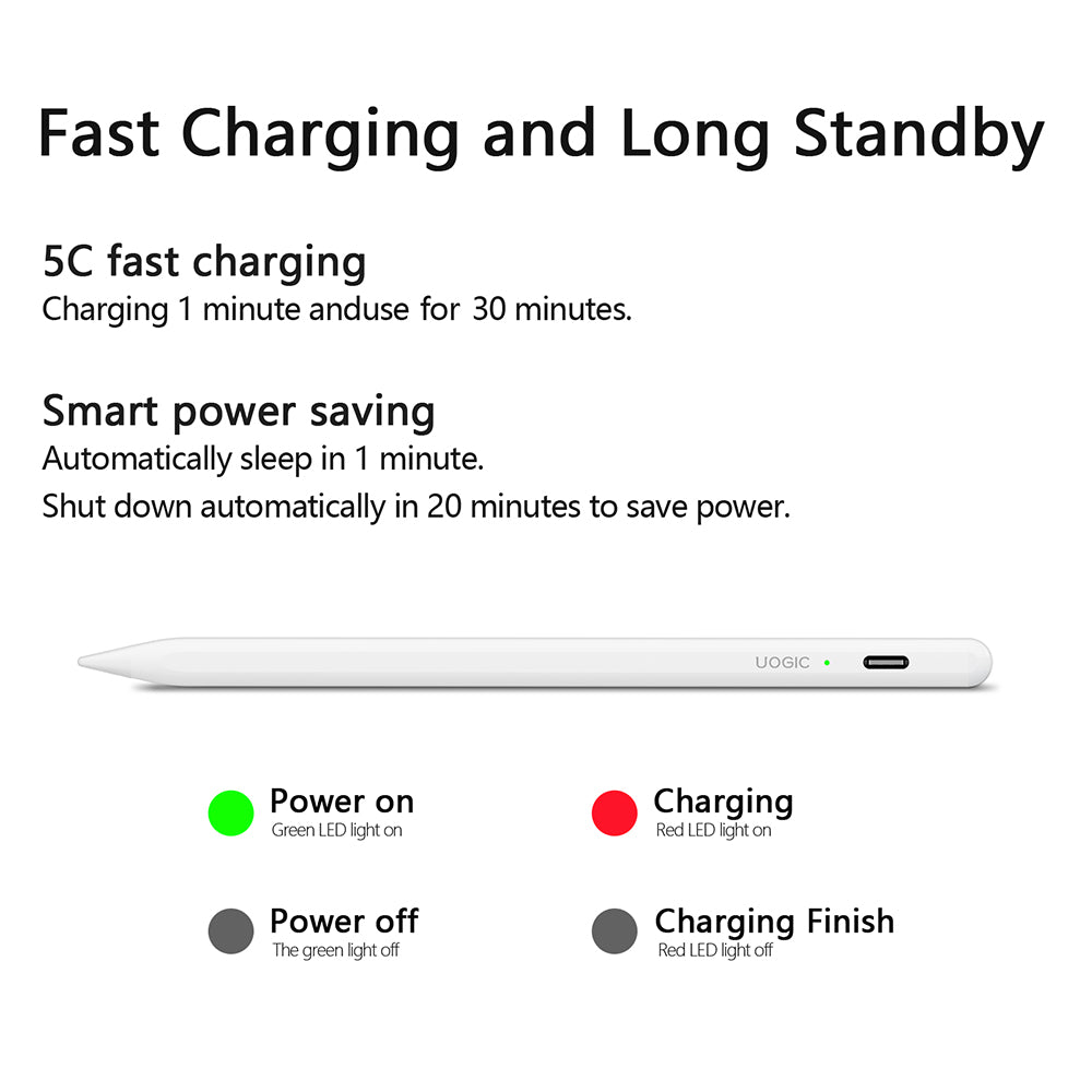 Touch Pen Techsuit AC10-CP para Apple iPad, Versión Activa, Blanco