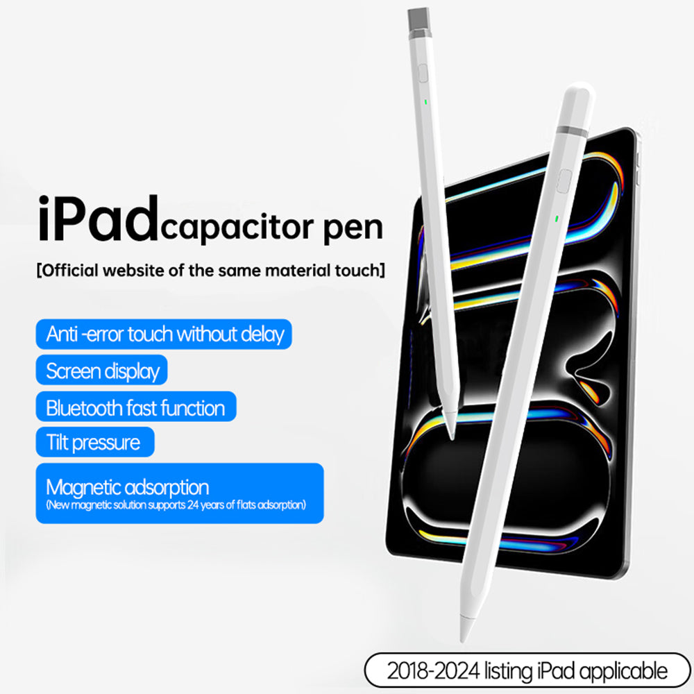 Touch Pen Techsuit AP01 Pro para Apple iPad, Versión Activa, Blanco
