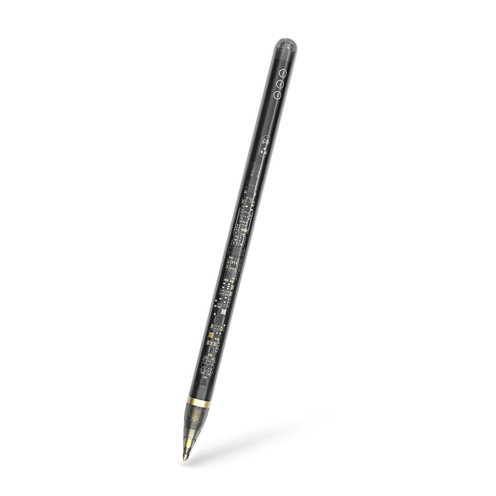 Touch Pen Techsuit C10 Pro para Apple iPad, Versión Activa, Transparente Negro