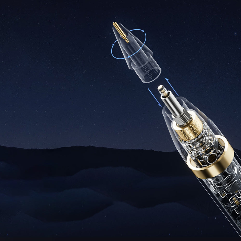 Touch Pen Techsuit C10 Pro para Apple iPad, Versión Activa, Transparente Negro