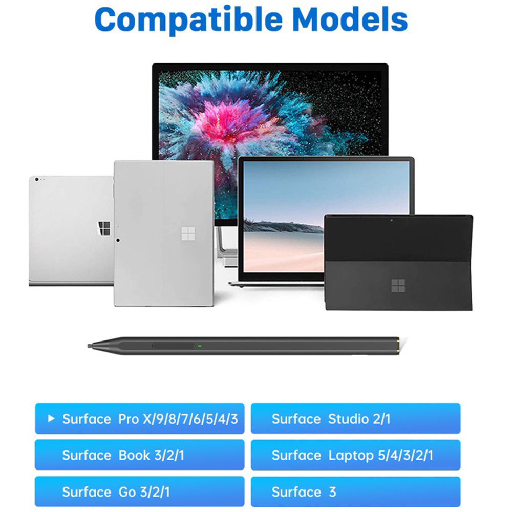 Touch Pen Techsuit C581-C para Microsoft Surface, Versión Activa, Negro