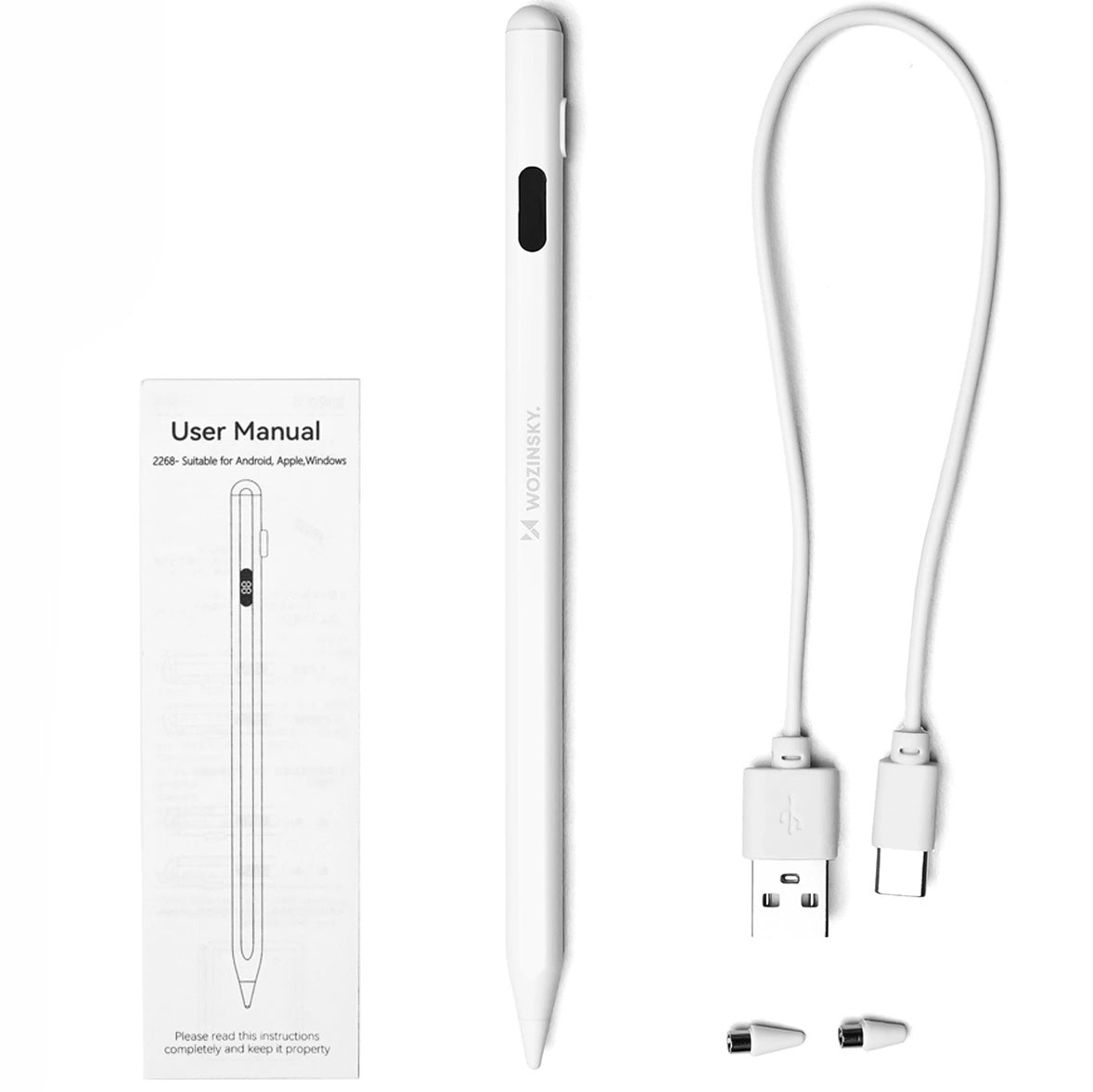 Touch Pen WZK W2268YAS para Apple iPad, Versión Activa, Blanco
