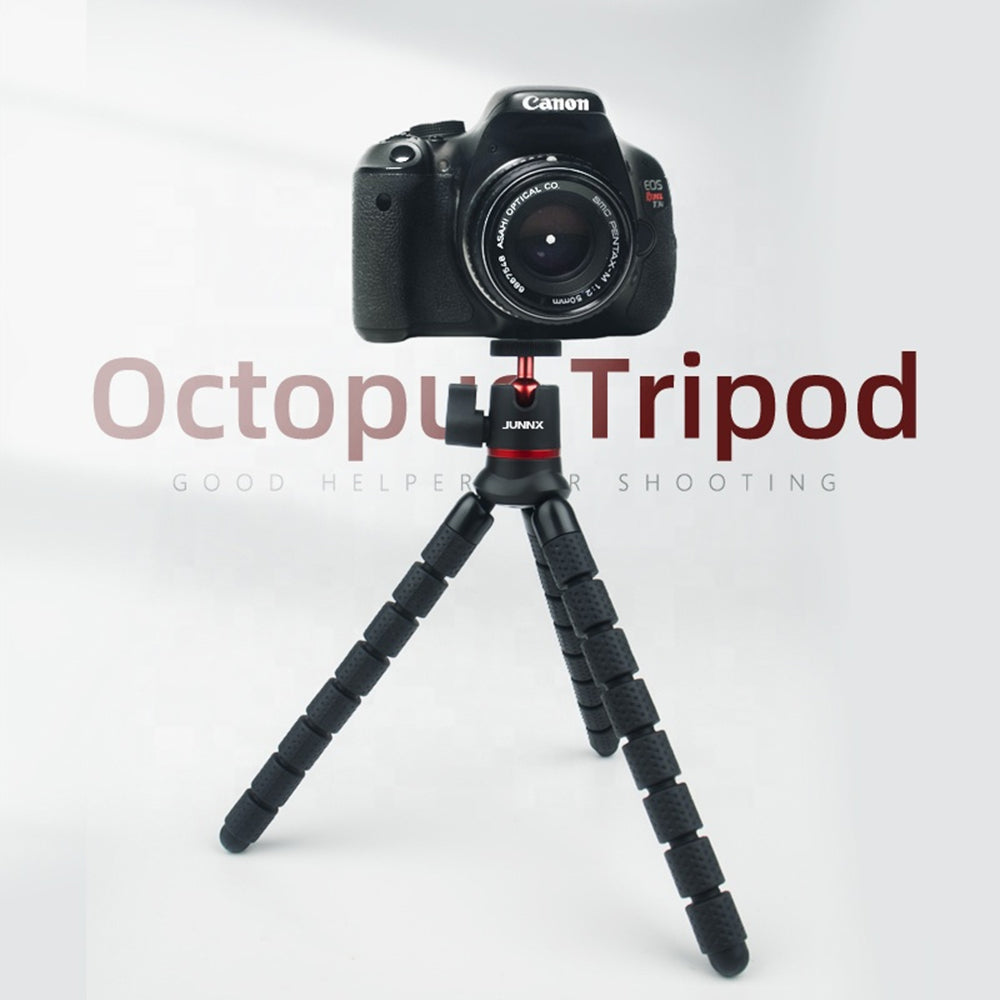 Trípode 1/4 pulgada Techsuit JX-004, Negro