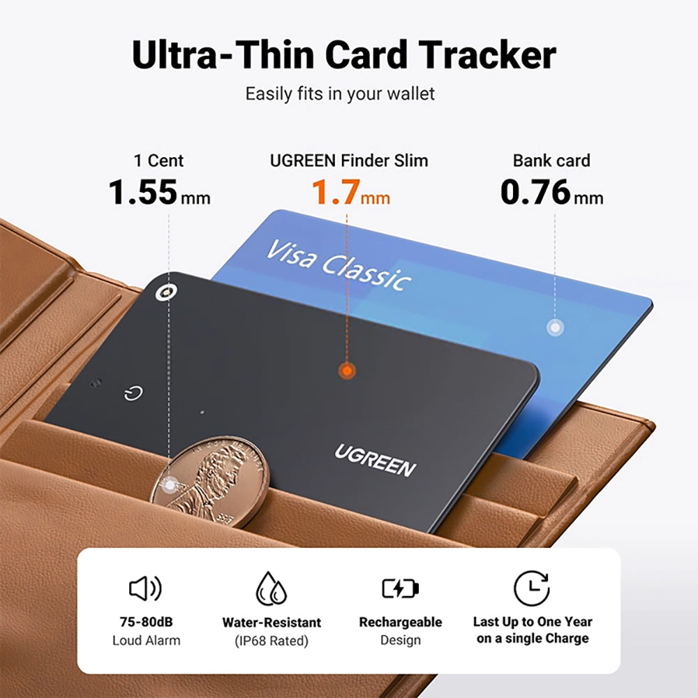 UGREEN SmartTag CM817 para Series iOS, Negro