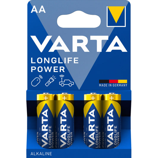 Varta Longlife Power Batteries 4906, AA / LR6, Juego 4 piezas 04906121414