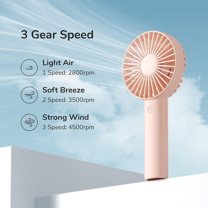 Ventilador Portátil JisuLife FA21, Blanco