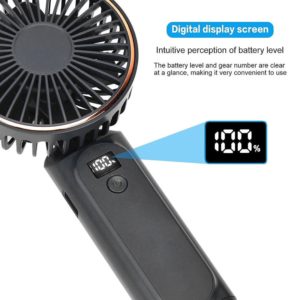Ventilador Portátil Techsuit M12, Negro
