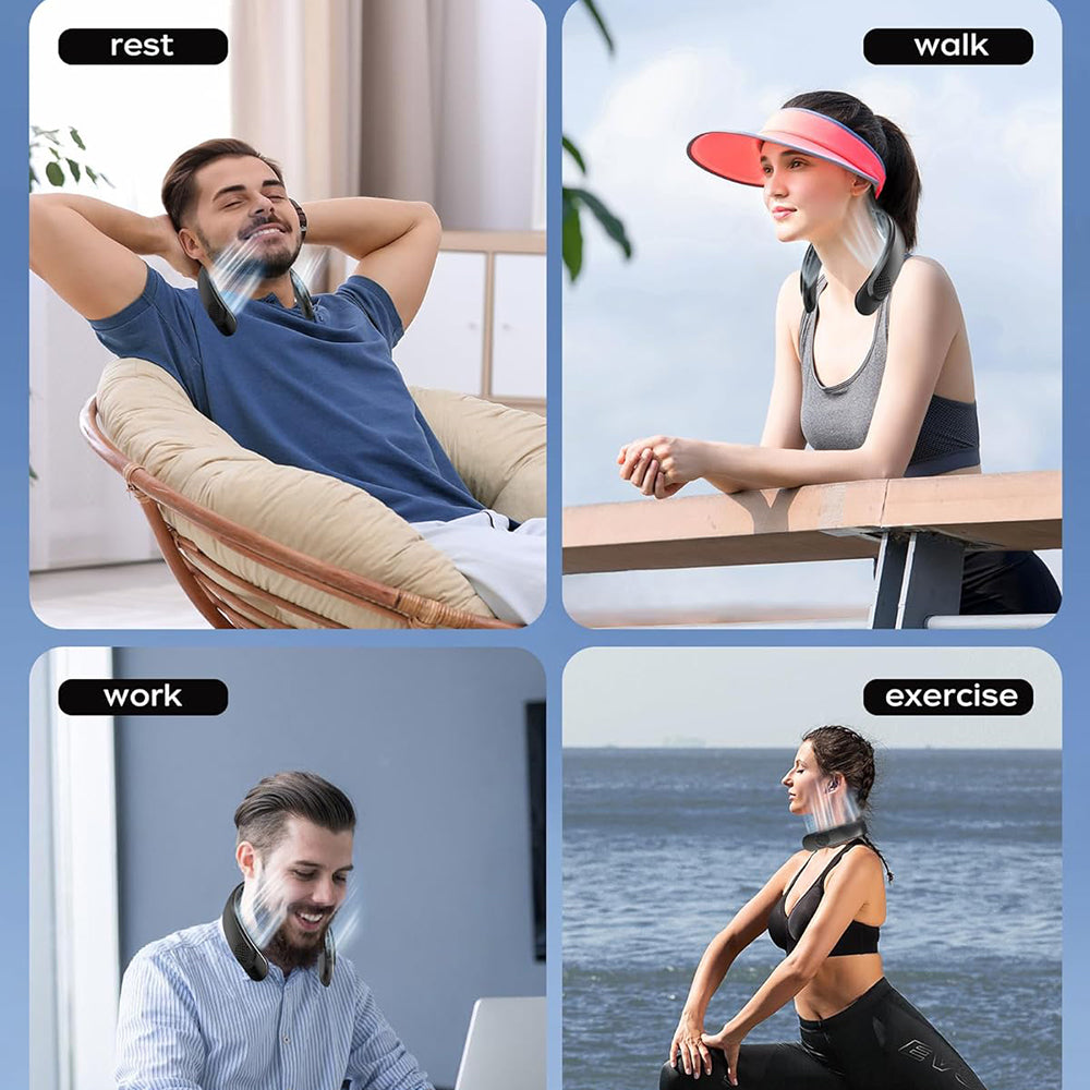 Ventilador Portátil Techsuit S8, Negro