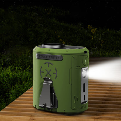 Ventilador Portátil Techsuit Z14 con batería externa 5000mAh, Verde