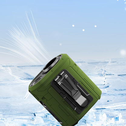 Ventilador Portátil Techsuit Z14 con batería externa 5000mAh, Verde