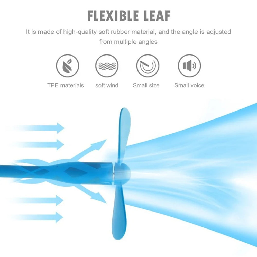 Ventilador USB Techsuit TUF1, Azul