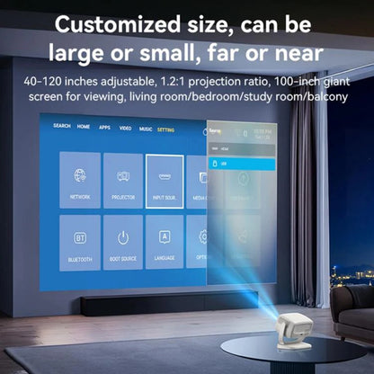 Videoproyector Yesido TV13, 720P, 190ANSI, Android 9.0, Blanco